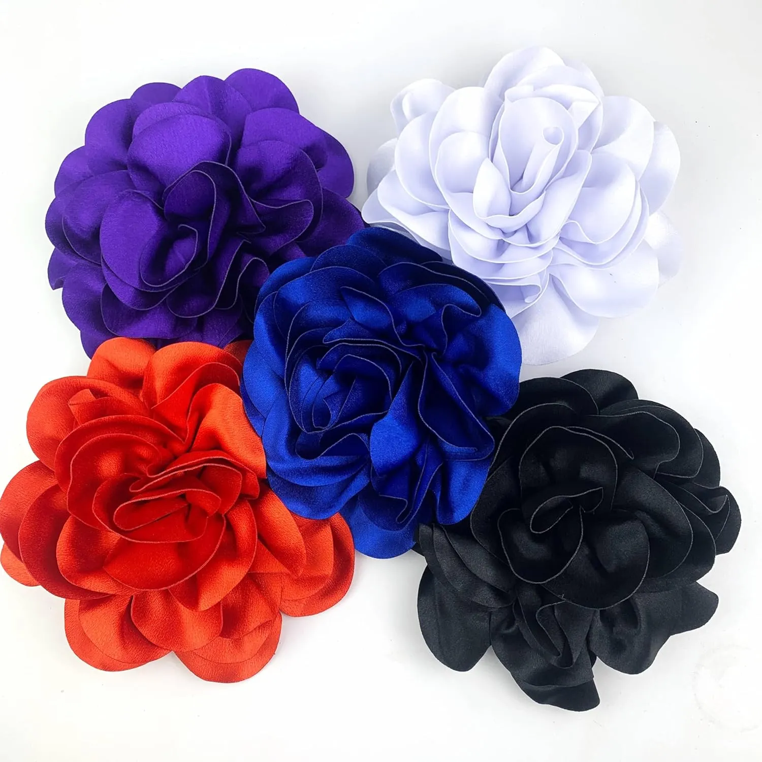 Heyiwell Large Orange Satin Rose Flower Brooches Pins for Wedding Party Dance Dress Suit Clothes Hair Pin DIY Decor 7.5"Inch(190mm)