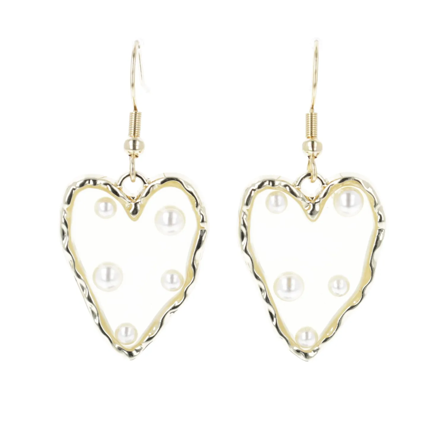 I Kissed A Pearl Heart Earrings (Small)