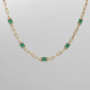 Jenna Emerald Stone Necklace