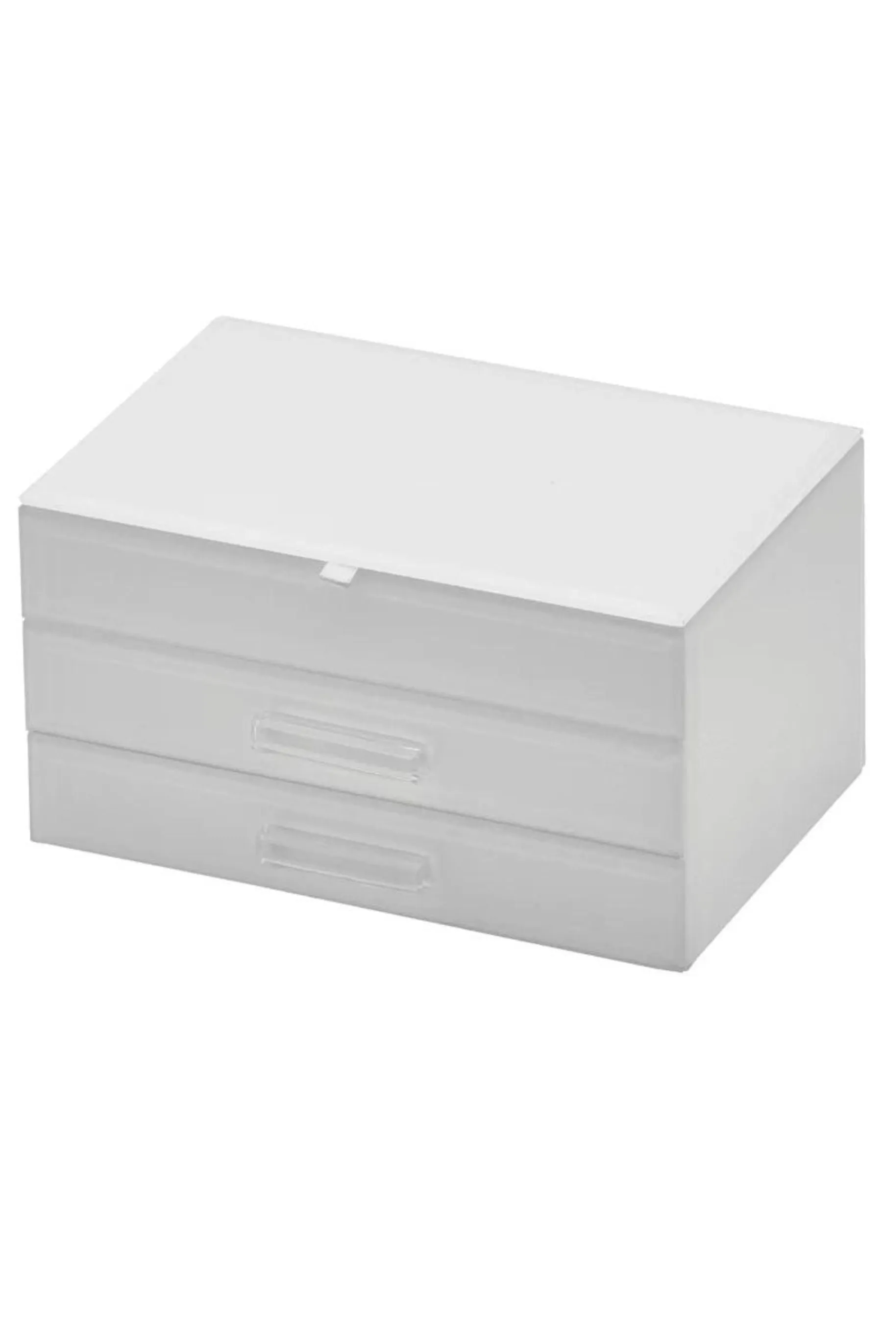 Jewellery Box | White Glass Medium