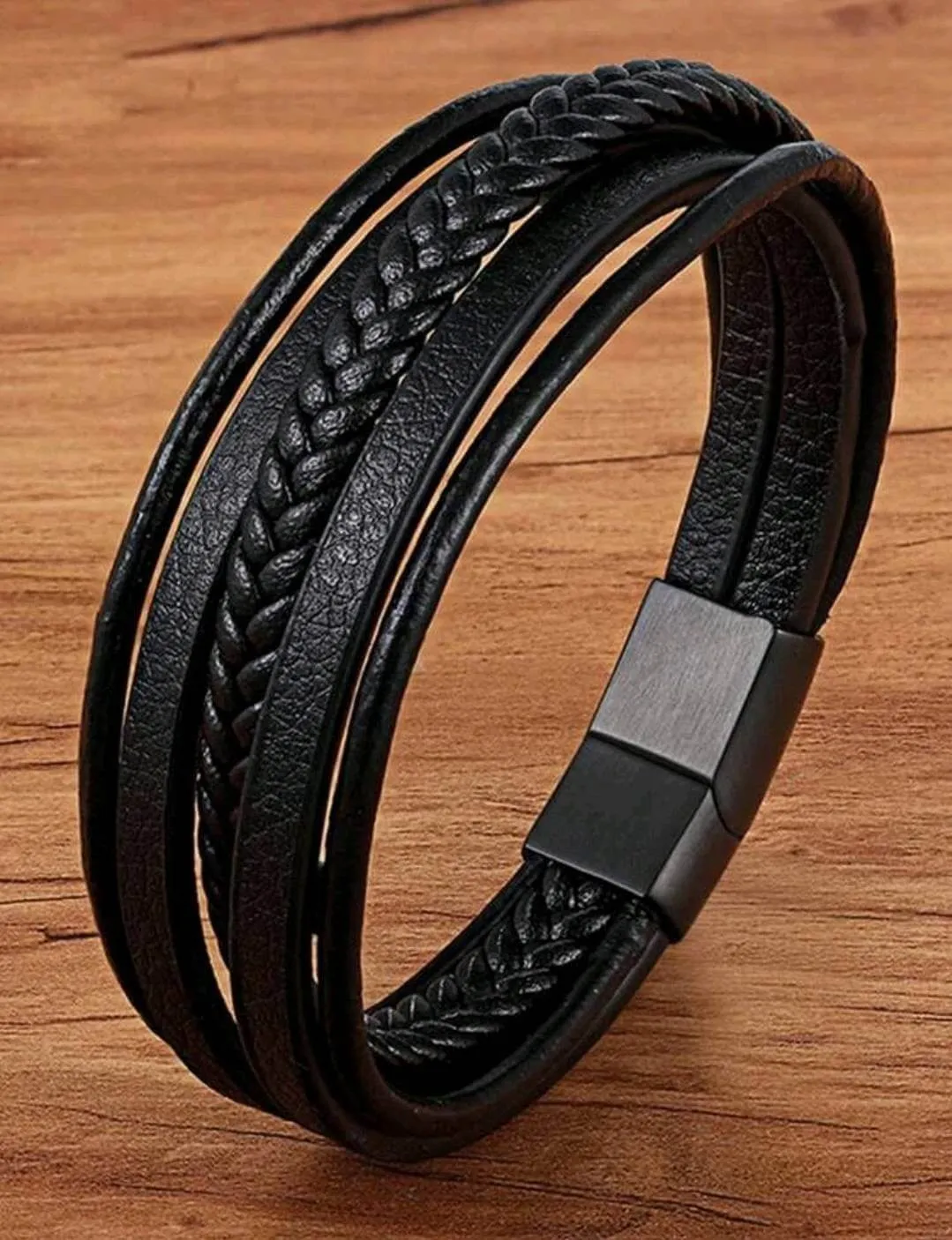 Jewellery - Unisex - Bracelet - black layered braided