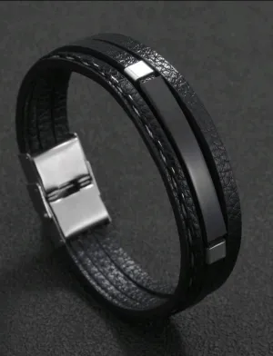 Jewellery - Unisex - Bracelet - black layered braided