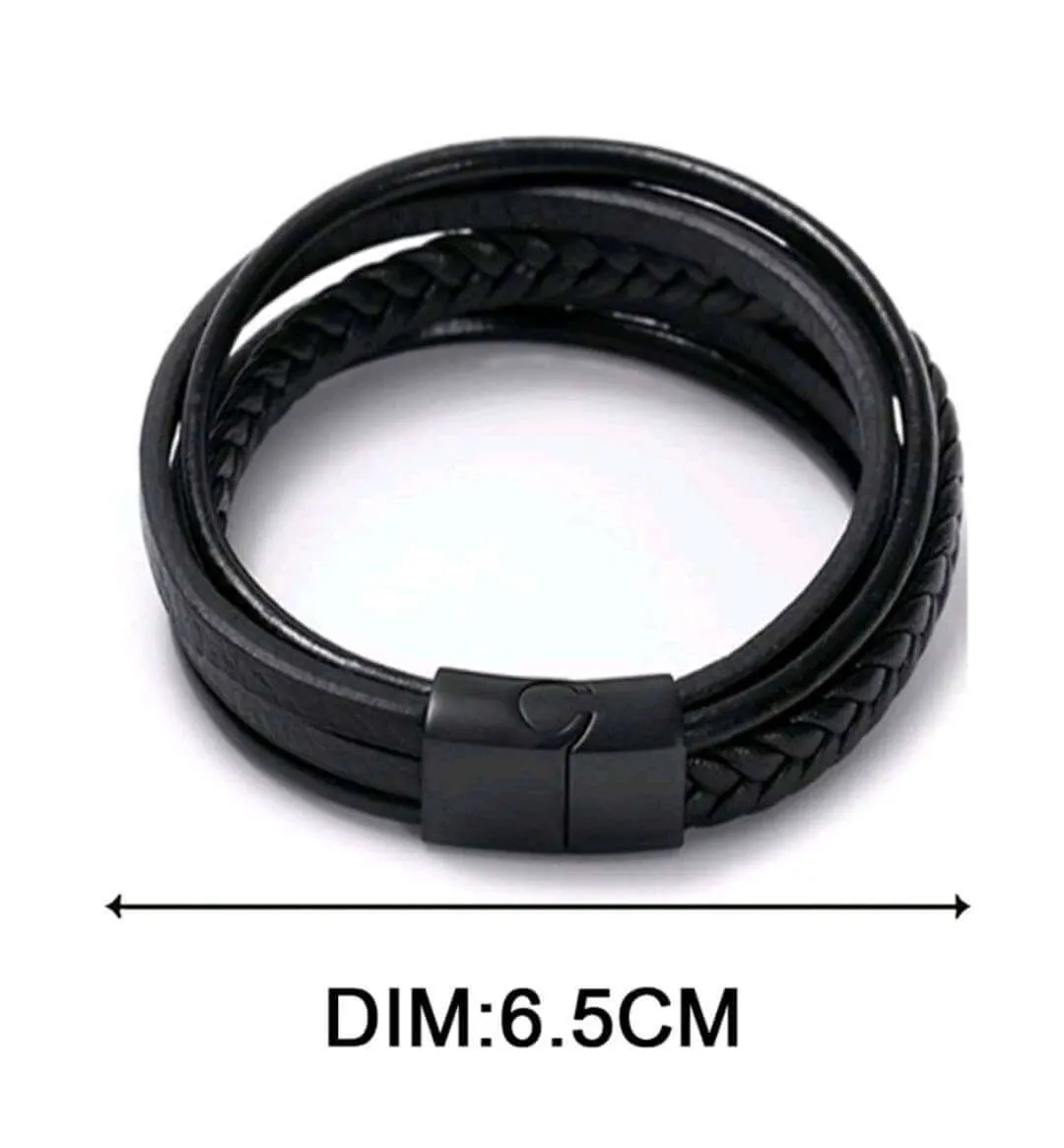Jewellery - Unisex - Bracelet - black layered braided