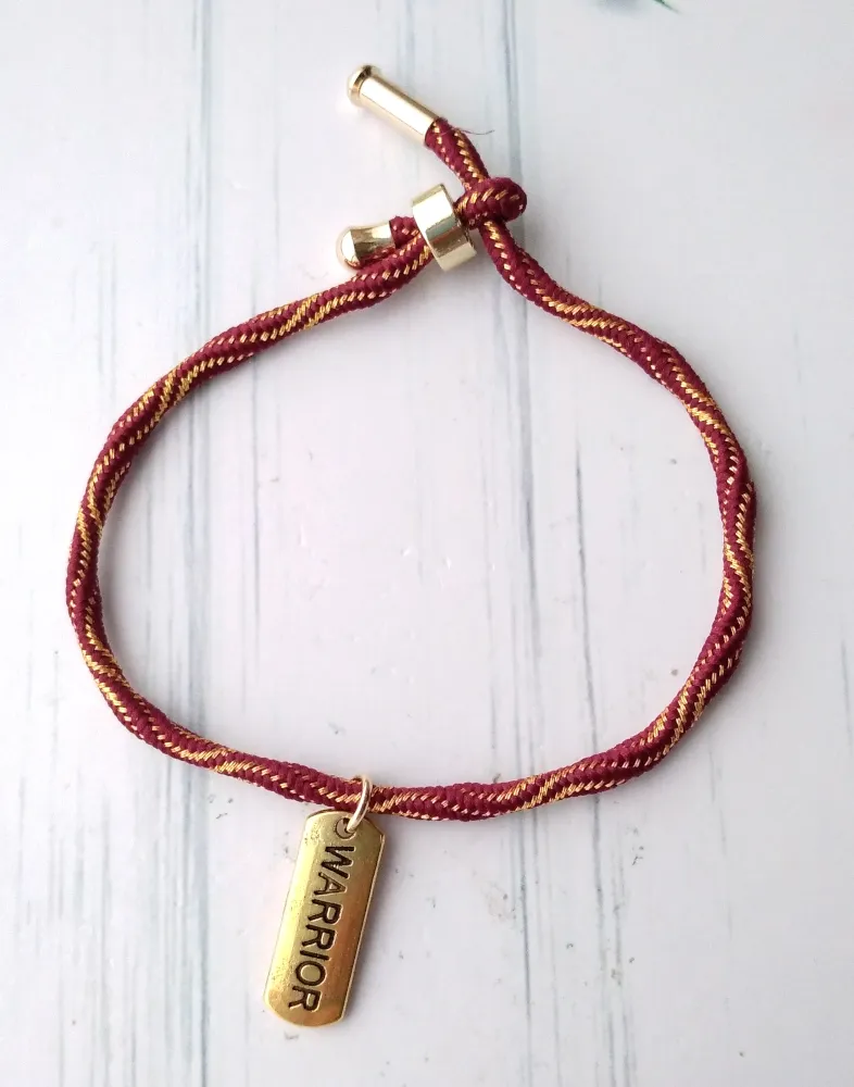 Kelly Warrior Metallic Corded Slider Bracelet