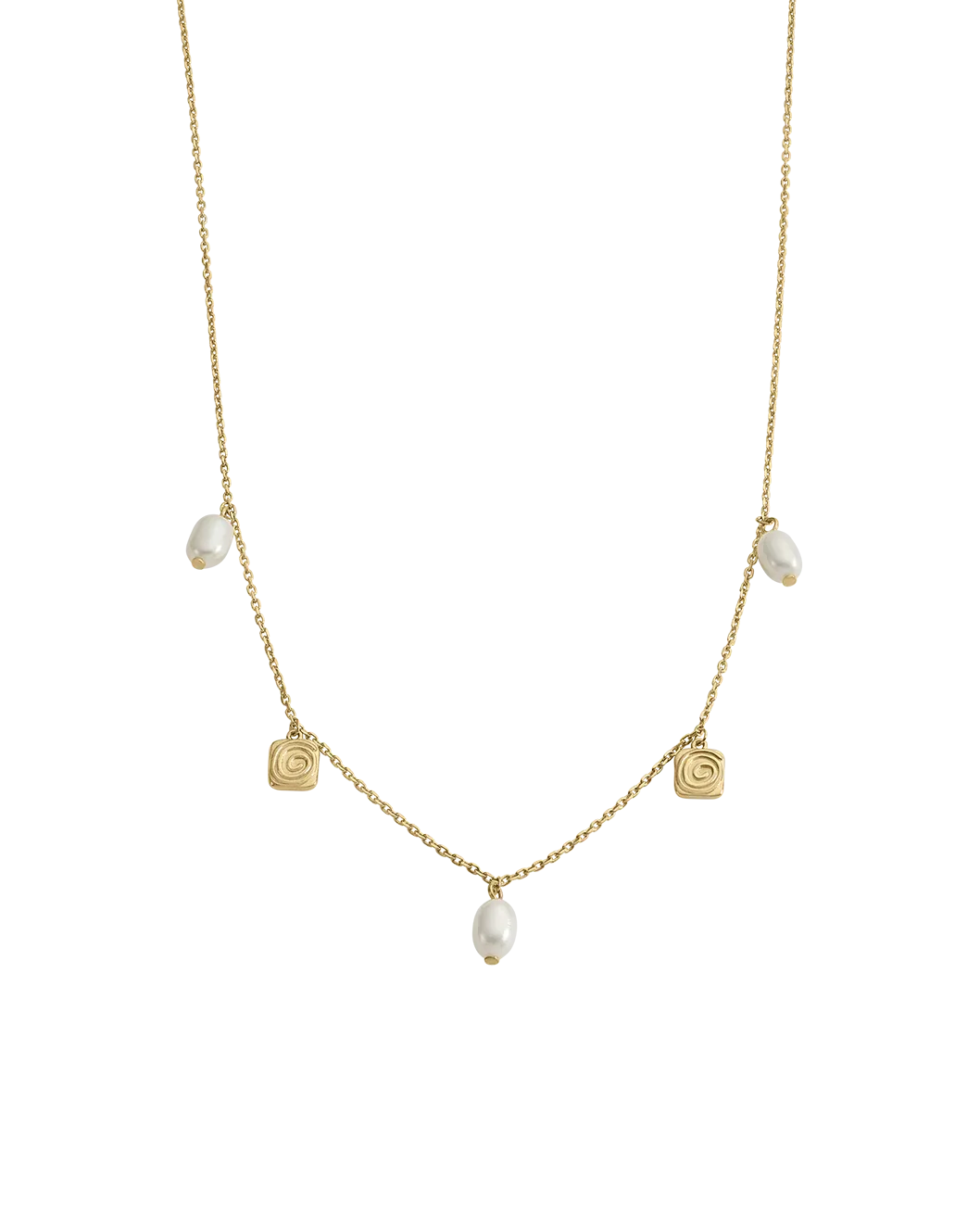 Kirstin Ash Velvet Swirl Necklace - Gold