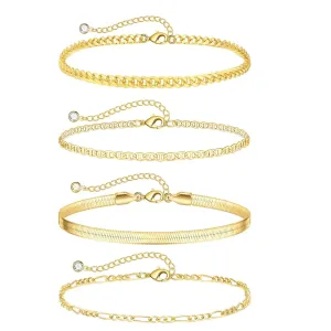 Kyerlyn Layered Ankle Bracelets