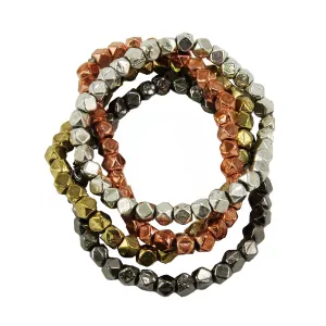 Metallic Layering Beaded Bracelet