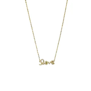 Mini Diamond Cursive Love necklace