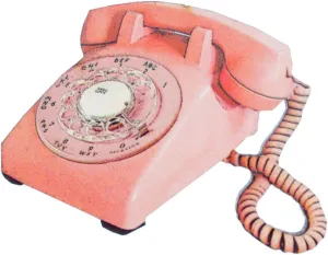 Miniblings Retro Telephone Brooch Wood 60Mm Pin Badge Button Phone Vintage