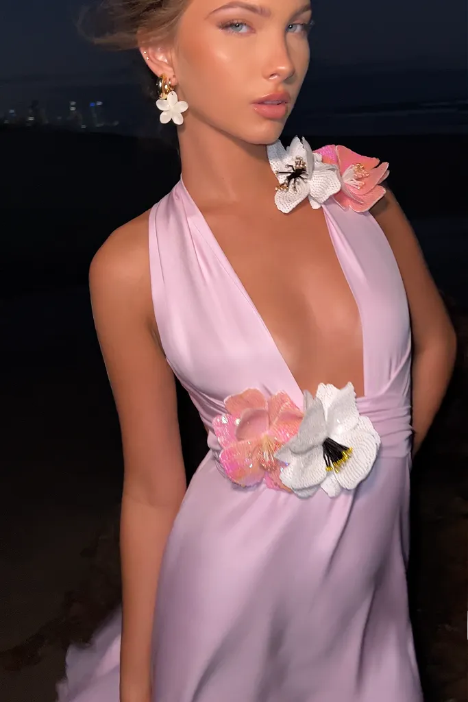 MULTIWAY NATALIA GOWN - LILAC SILK