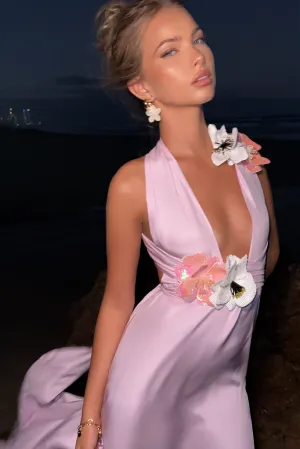 MULTIWAY NATALIA GOWN - LILAC SILK