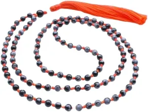 Natural Snowflake obsidian 4mm 108 Mala Beads, Spiritual, Meditation Beads, Reiki, Japa Mala, Buddhist Prayer Beads, Yoga Bracelet, healing beads LKMALA-RRGU-3522