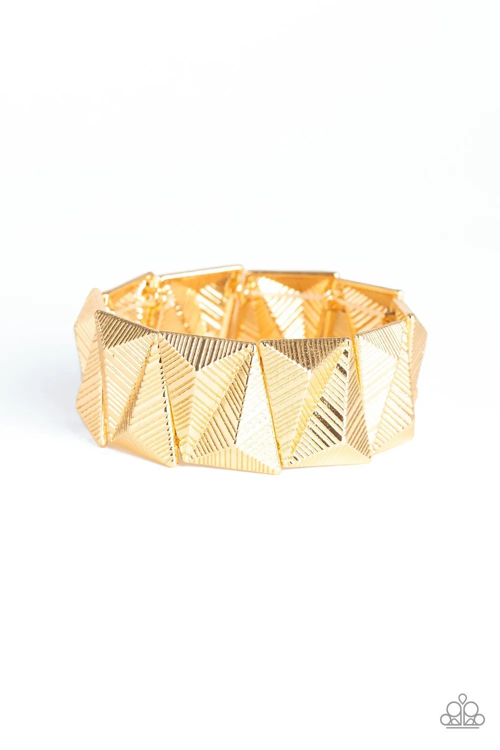 Paparazzi Bracelet ~  Metallic Geode - Gold