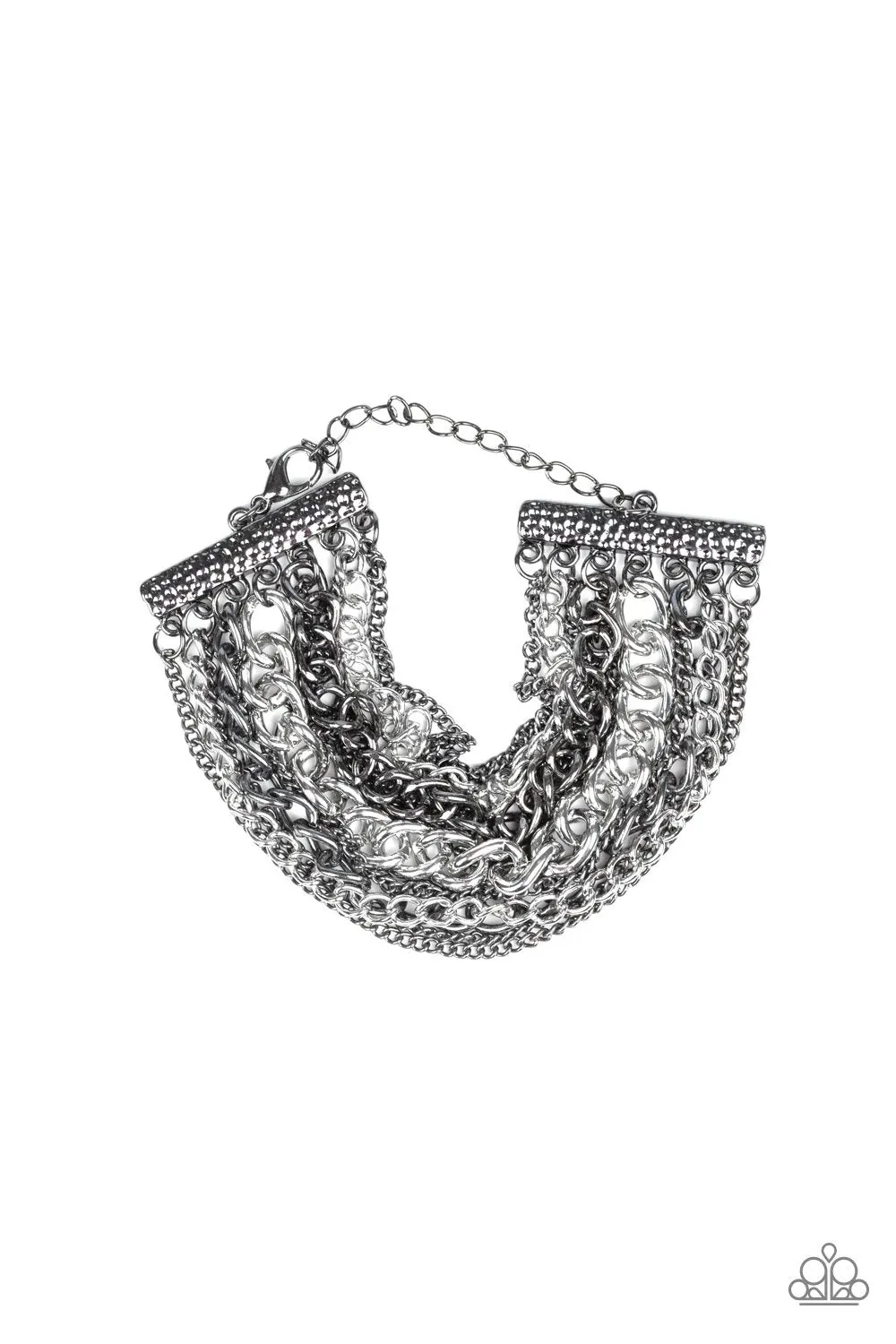 Paparazzi Bracelet ~   Metallic Horizon - Black