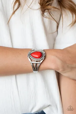 Paparazzi Bracelet ~ Sage Brush Beauty - Red