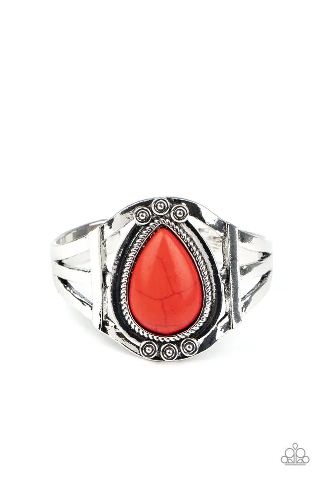 Paparazzi Bracelet ~ Sage Brush Beauty - Red