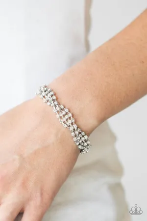 Paparazzi Bracelet ~ Twists and Turns - White