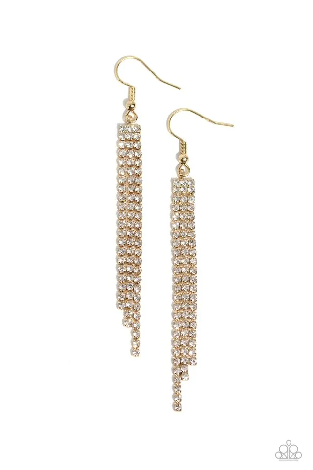 Paparazzi Earring ~ Candescently Couture - Gold