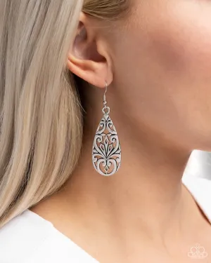 Paparazzi Earring ~ Eastern Elements - Silver