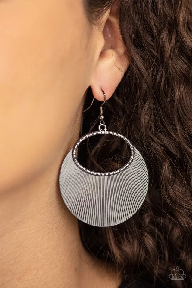 Paparazzi Earring ~ Fan Girl Glam - Black