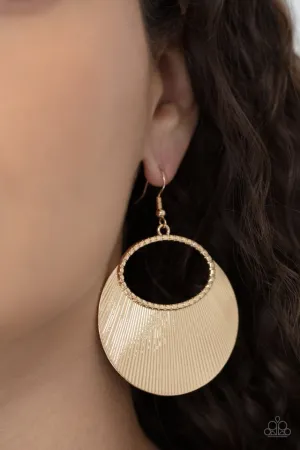 Paparazzi Earring ~ Fan Girl Glam - Gold
