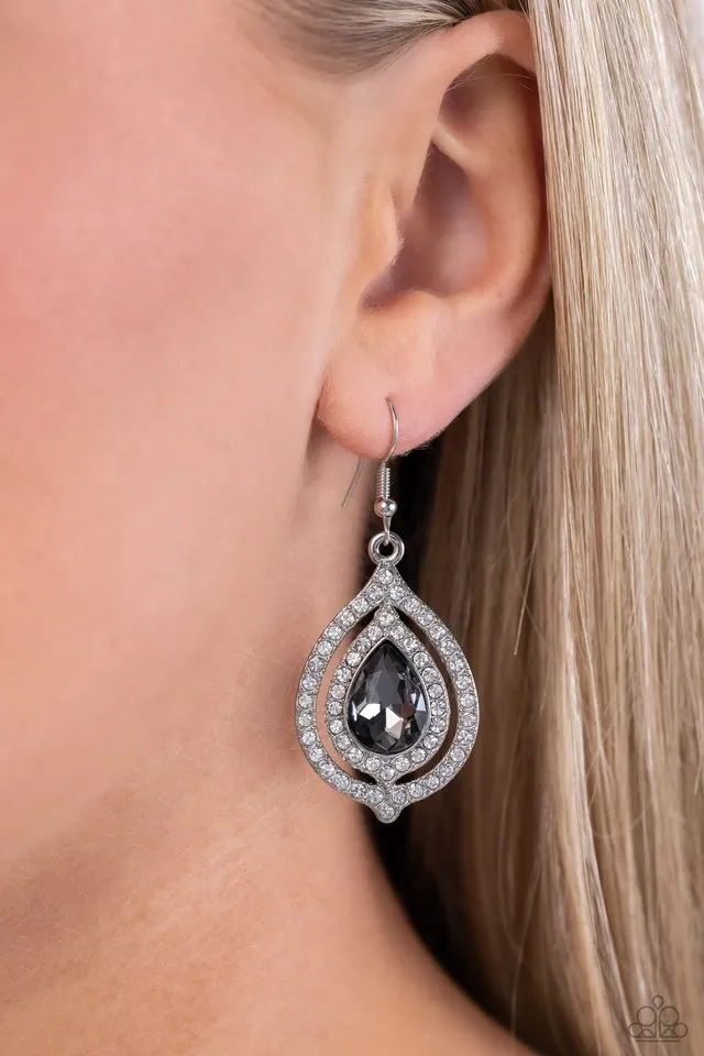 Paparazzi Earring ~ Lets GLOW, Girls! - Silver