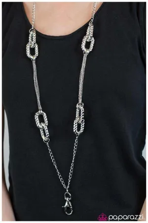 Paparazzi Necklace ~ Work It Out - Silver