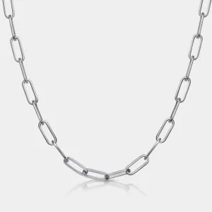 Paperclip Necklace Silver