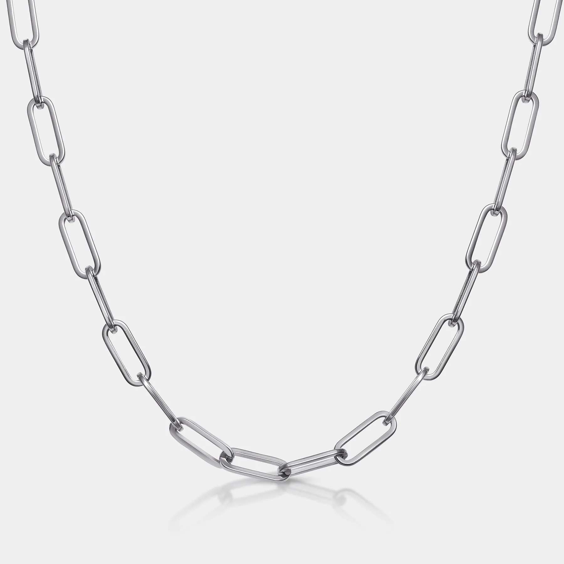 Paperclip Necklace Silver