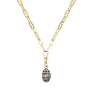Pavé Diamond Egg Necklace