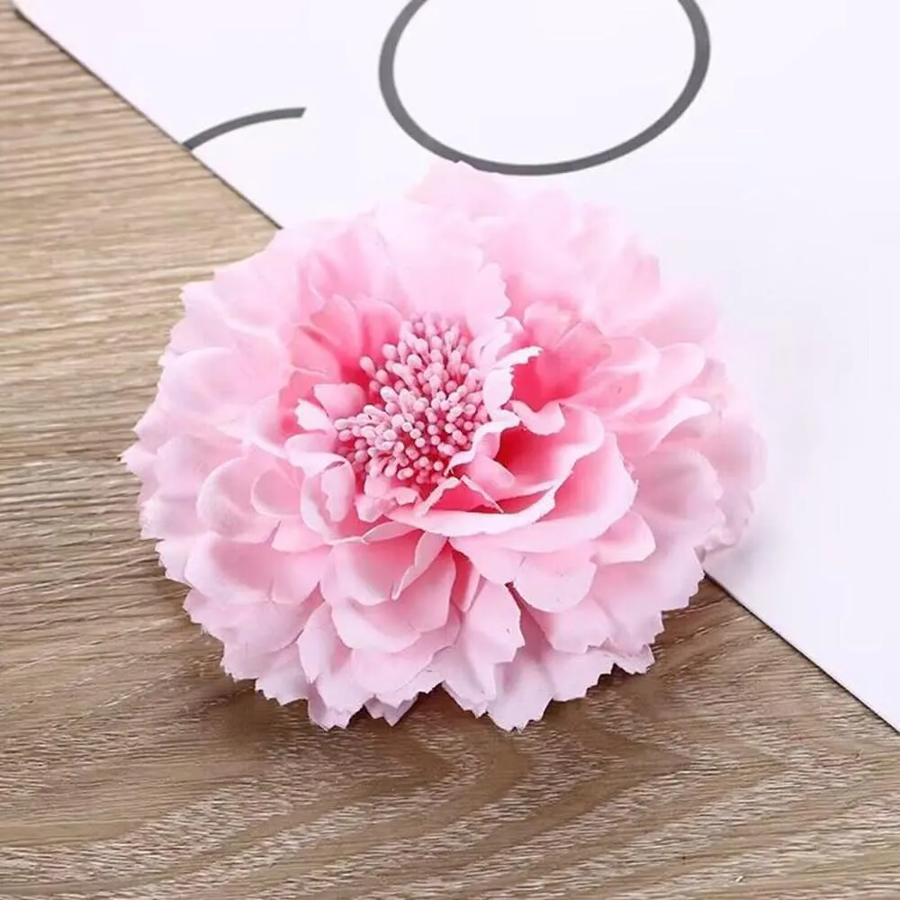 Peony Fabric Flower Brooches Oversize Lapel Pins Extra Big Brooch Delicate Dancing Party Prom Wedding Charm Banquet Dress Suit Guest Corsage Accessories Gifts Dancer Large Hairpin Clip 110mm
