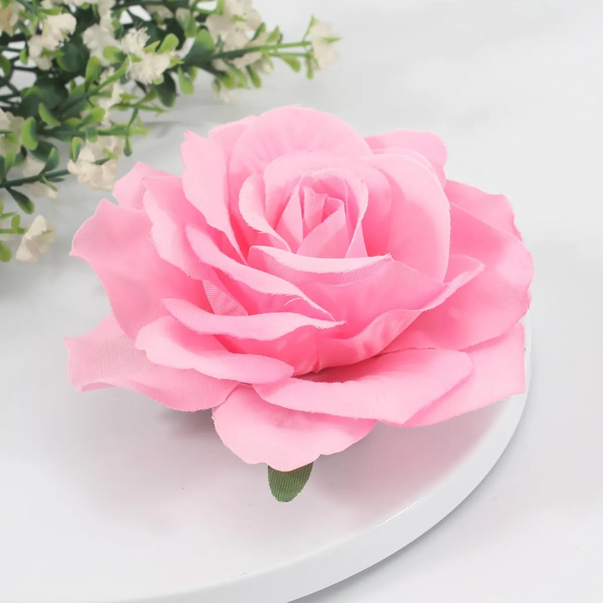 Pink Rose Brooches Flower Hair Clips for Women | Brooches and Pins | Hair Accessories | Valentines Hair Clips, Wedding Hair Accessories for Women | Lapel Pin