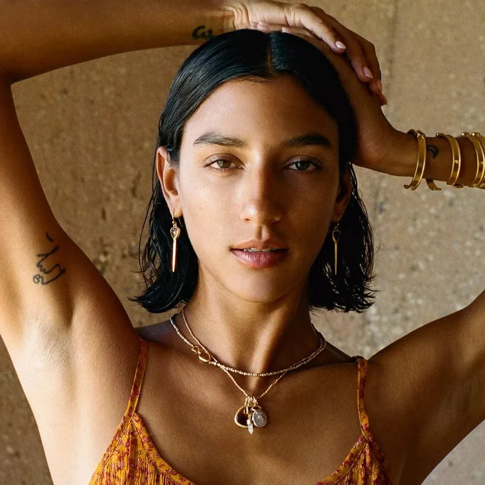 Rahel Beaded Necklace in Hessonite