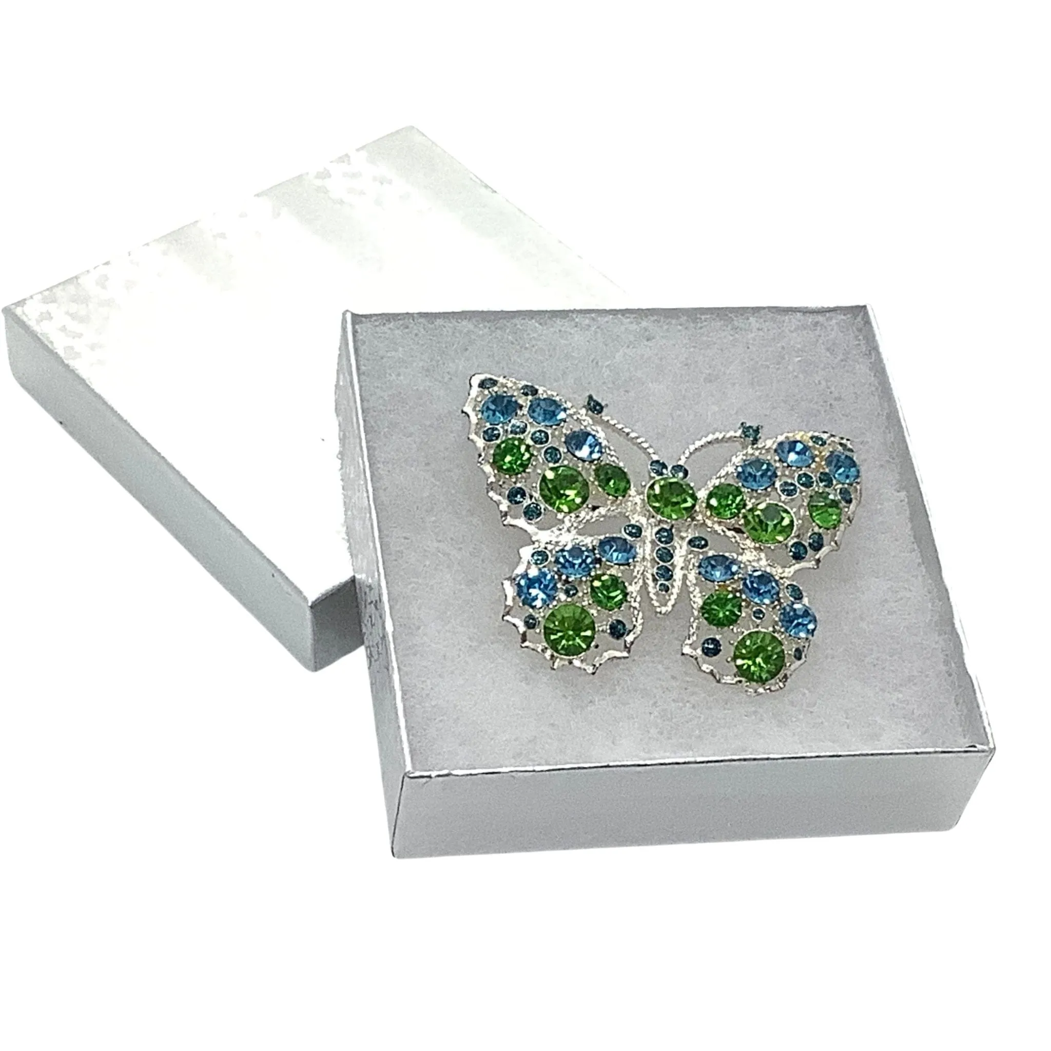 Rhinestone Butterfly Brooch