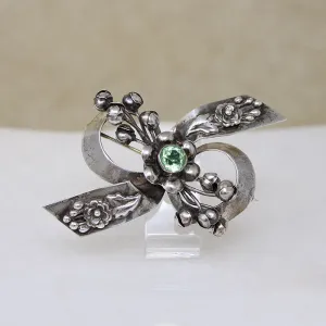 Ribbons & Flowers Sterling Silver Brooch from Hobé