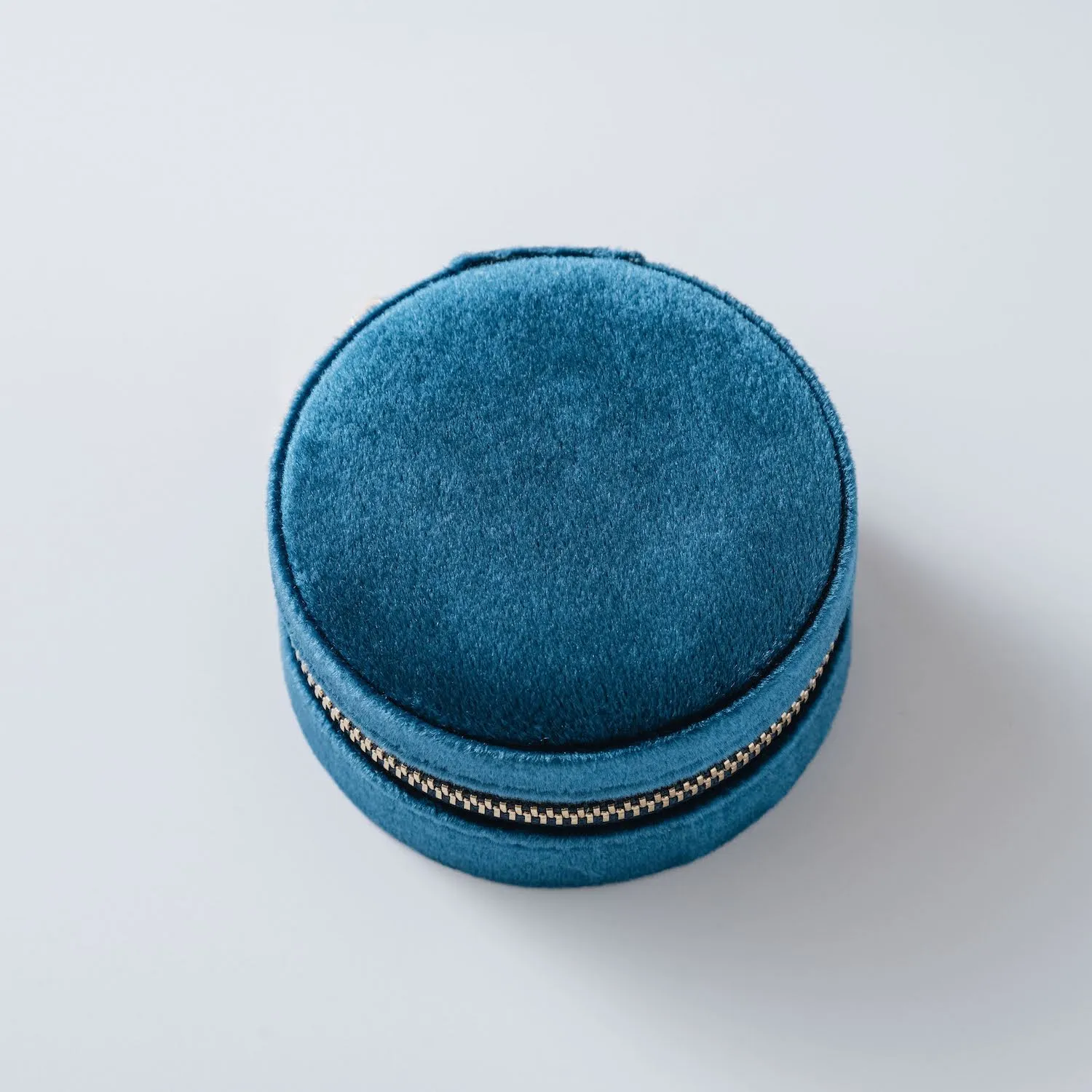 Round Velvet Jewelry Box with Birth Flower