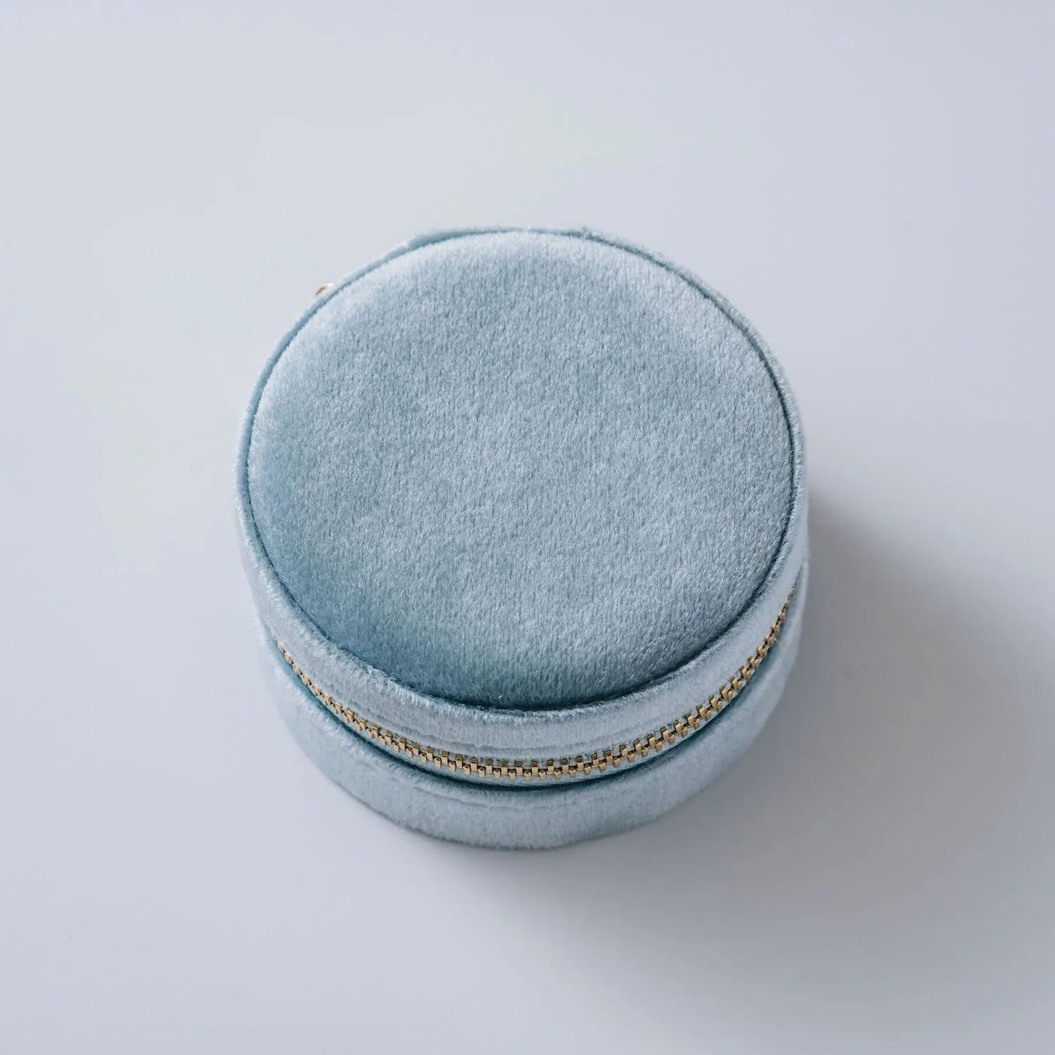 Round Velvet Jewelry Box with Birth Flower