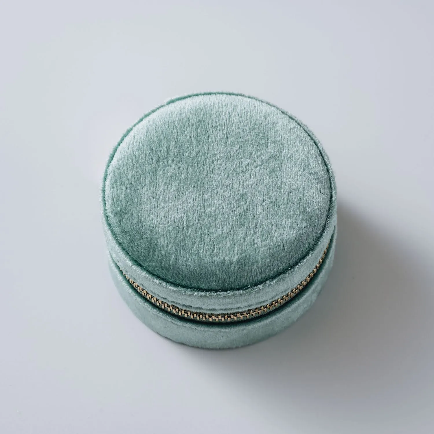 Round Velvet Jewelry Box with Birth Flower