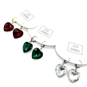 Shine On Heart Drop Earrings