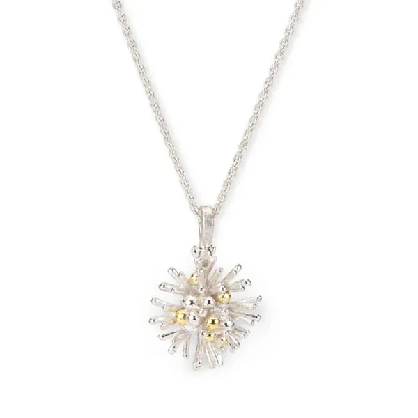 Silver & Gold Urchin Pendant