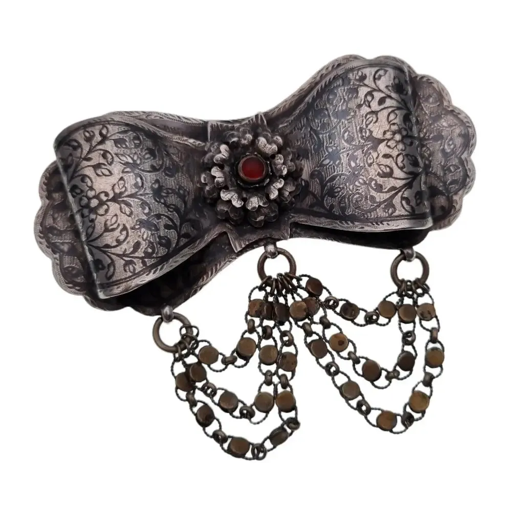 Silver niello brooch, antique victorian jewelry, brooch collection.