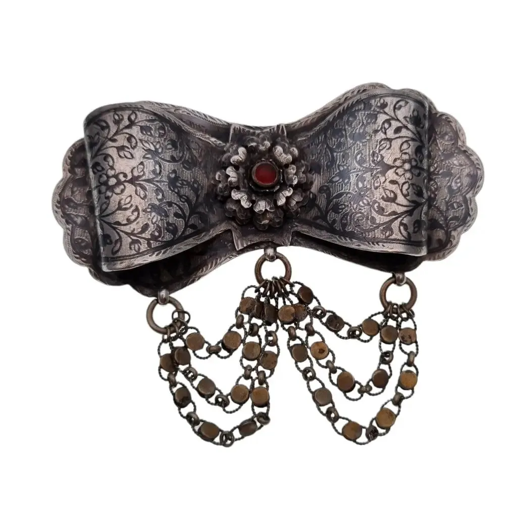Silver niello brooch, antique victorian jewelry, brooch collection.