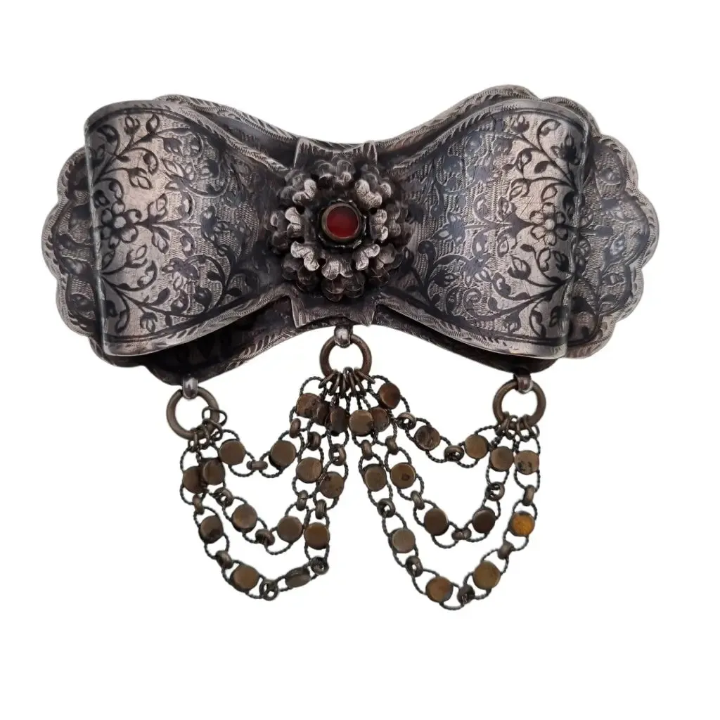Silver niello brooch, antique victorian jewelry, brooch collection.