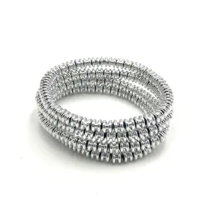 Silver Surfer Stack and Stretch Bracelet Set