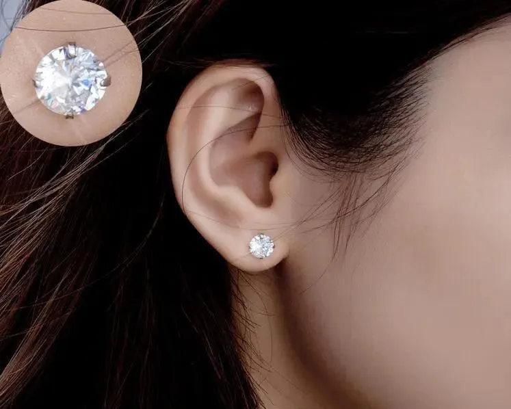 Sparkling Crystal Silver Stud Earrings: Elegant Wedding Jewelry