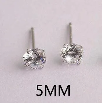 Sparkling Crystal Silver Stud Earrings: Elegant Wedding Jewelry