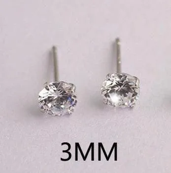 Sparkling Crystal Silver Stud Earrings: Elegant Wedding Jewelry