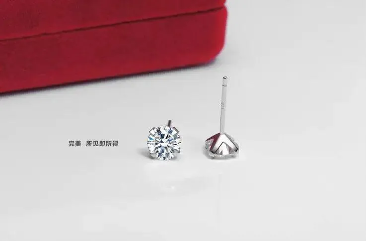 Sparkling Crystal Silver Stud Earrings: Elegant Wedding Jewelry