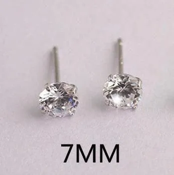 Sparkling Crystal Silver Stud Earrings: Elegant Wedding Jewelry