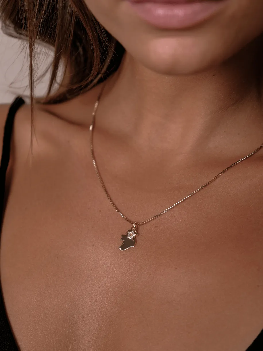 Star Éire Map Necklace in SILVER